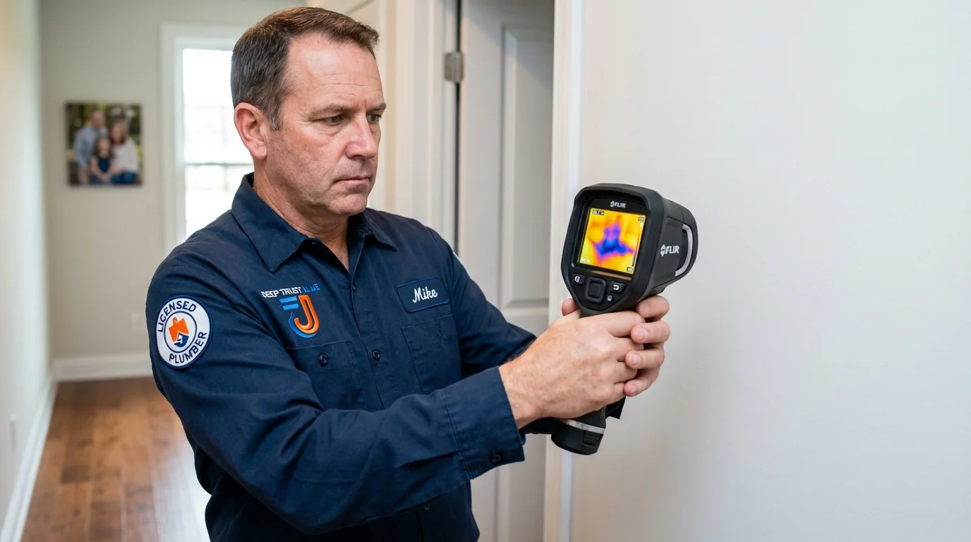 Thermal imaging leak detection by Johns Plumbing LLC in Rutherford College